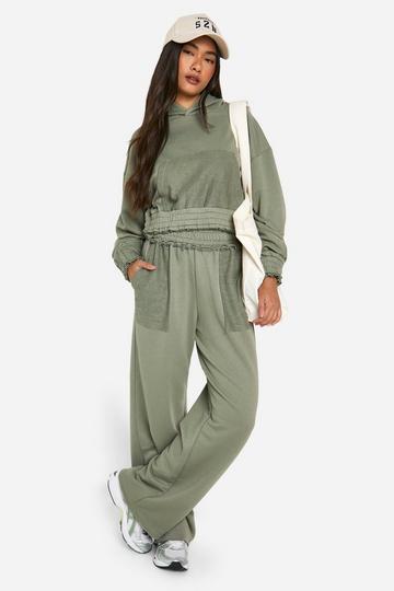 REVERSE LOOPBACK DETAIL STRAIGHT LEG JOGGER sage