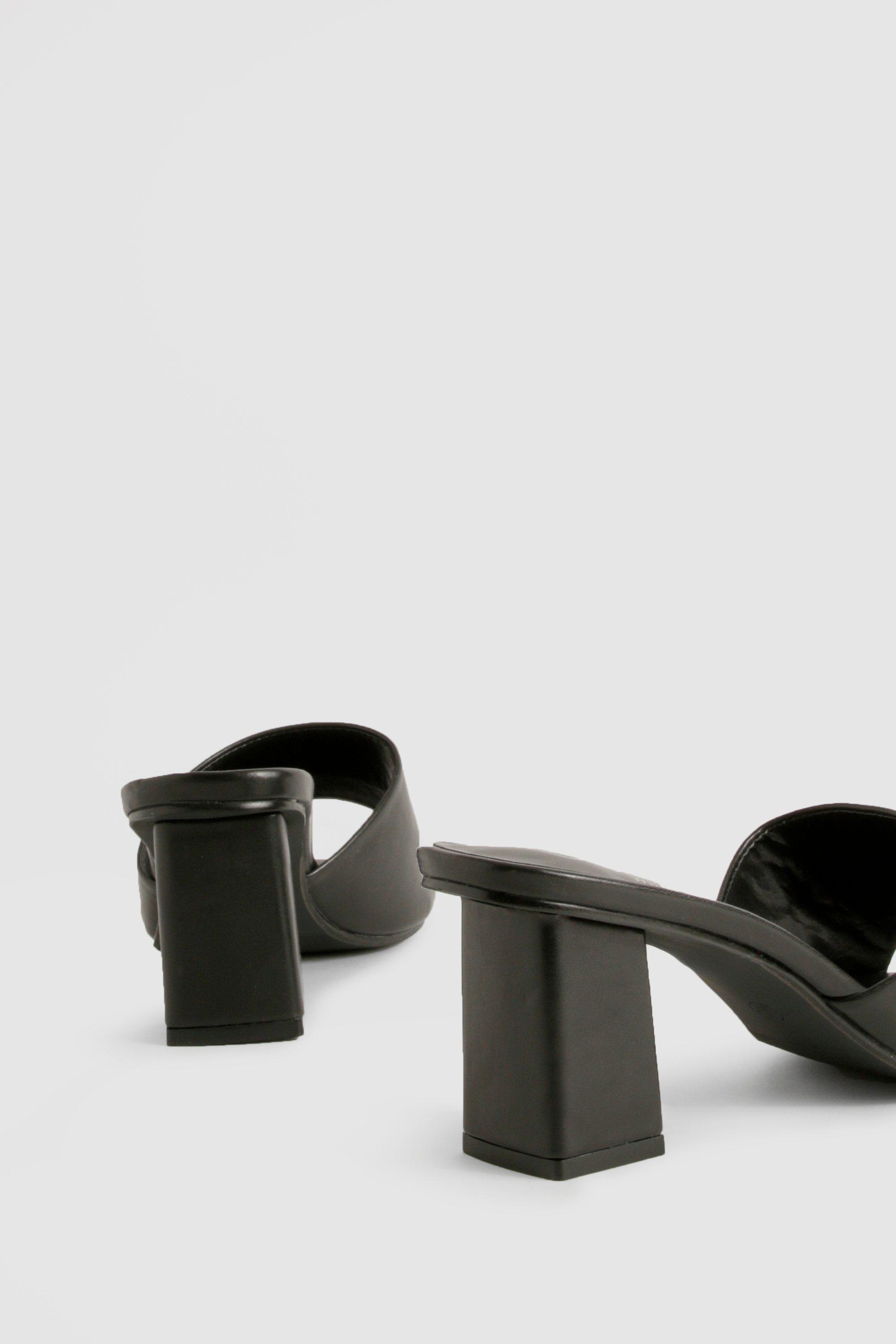 Black mules wide fit shop