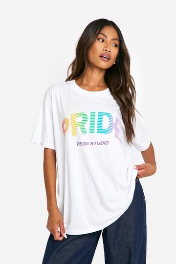 Pride Disco Cherry Oversized T shirt white