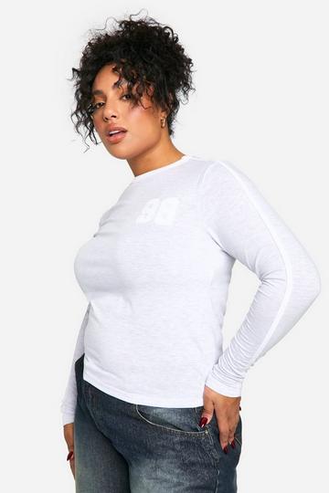 Grande taille - Top habillé à broderie contrastante ash grey