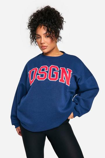 Plus DSGN Applique Sweatshirt navy