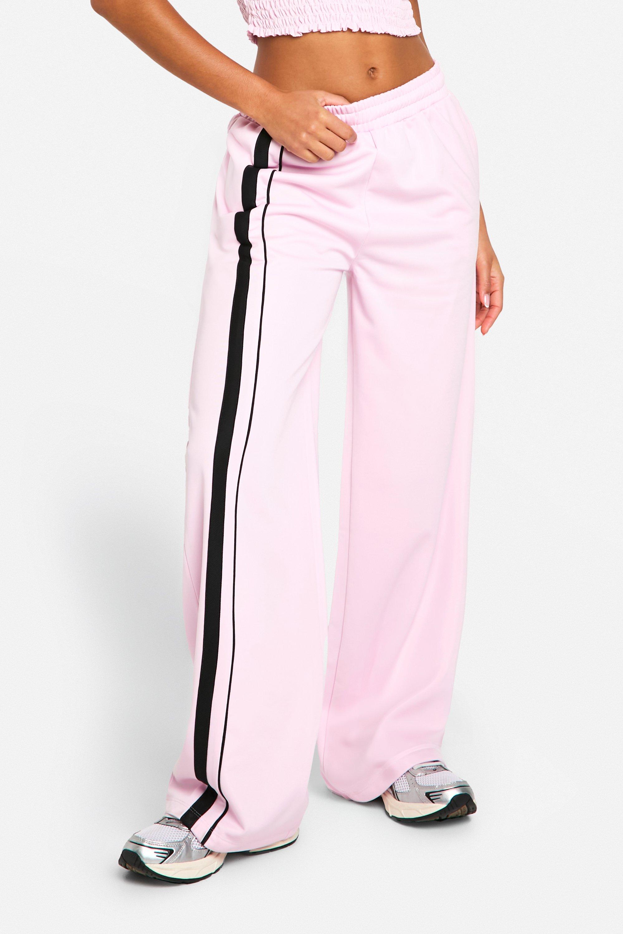 TRICOT SIDE STRIPE STRAIGHT LEG JOGGER boohoo