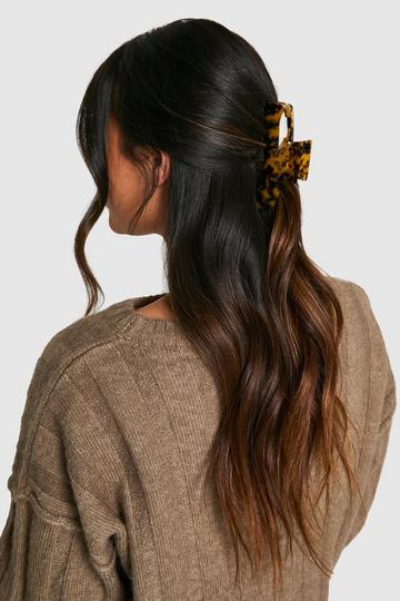 Tortoiseshell Oversized Hair Claw Clip caramel