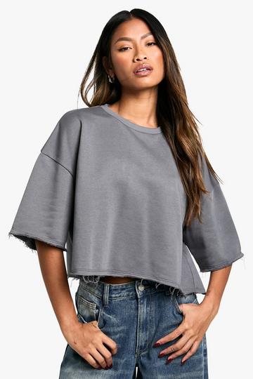 Kort Oversized Loopback T-Shirt charcoal