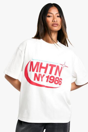 Cream White MHTN OVERSIZED T-SHIRT