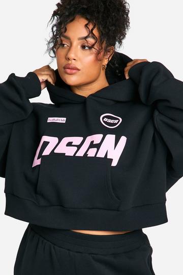 Black Plus DSGN Oversized Hoodie