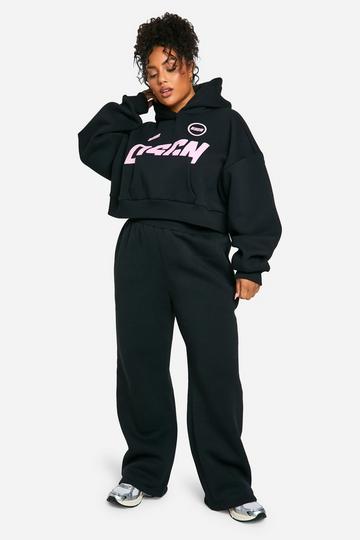 Black Plus Dsgn Straight Leg Sweatpant