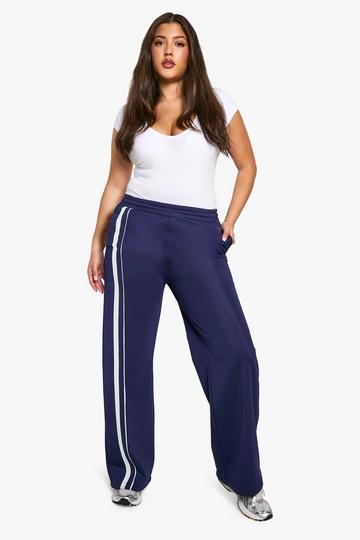 Plus Tricot Side Stripe Jogger navy