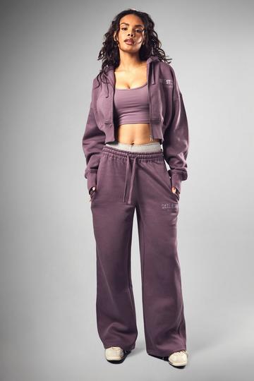 Dsgn Studio Sports Applique Straight Leg Jogger grape