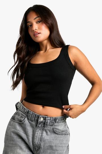 Black Petite Basic Thick Binding Camisole