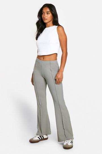 Petite Seam Detail Wide Leg trouser charcoal