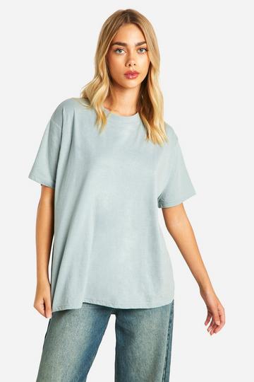 Sage Green Basic Oversized T-Shirt