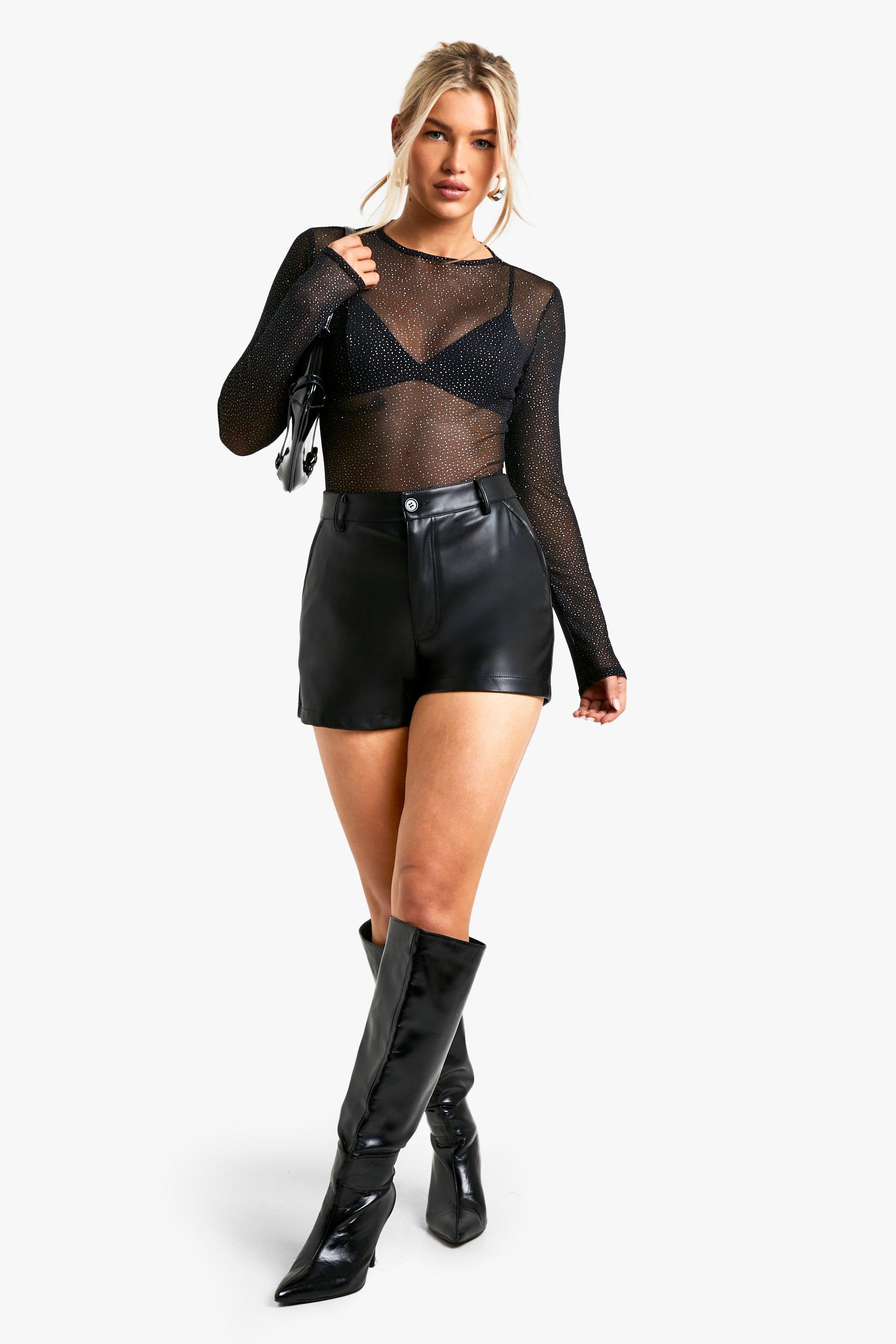 Sparkly black mesh top online