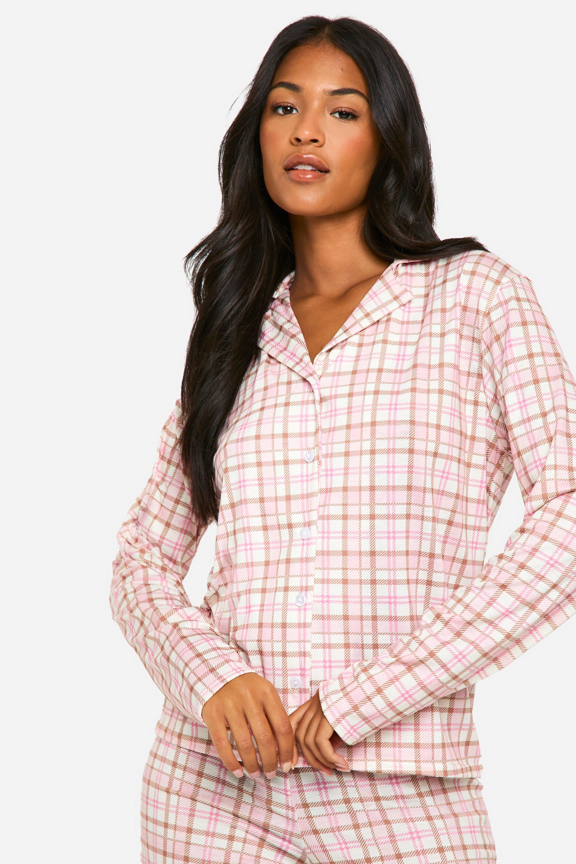 Tall Check Print Long Sleeve Pyjama Set