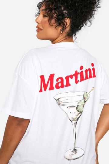 Plus Oversized Martini T-Shirt white