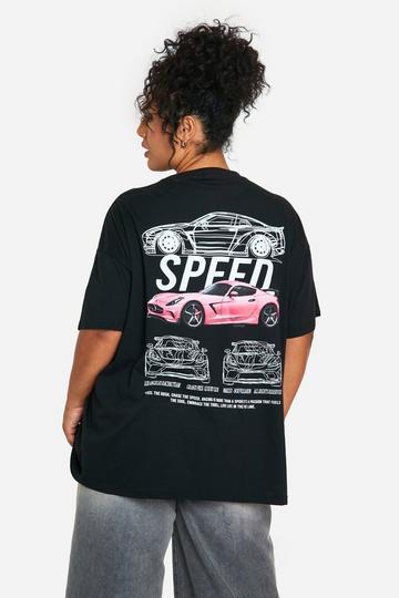 Plus Oversized Auto T-Shirt black