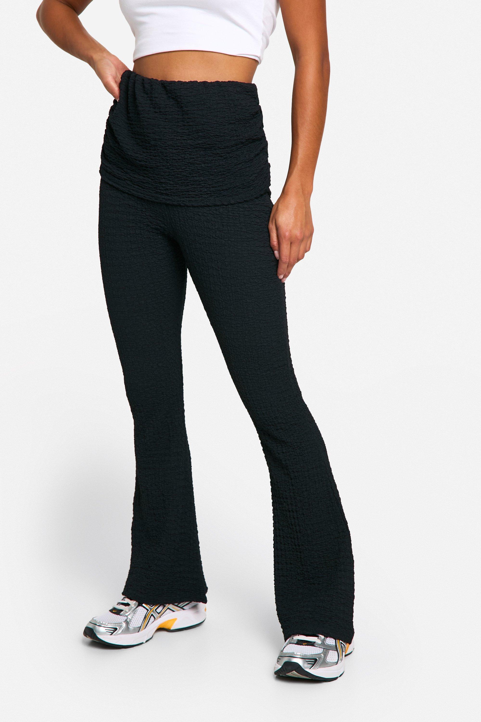 Petite Pantalon flare plisse a taille plissee
