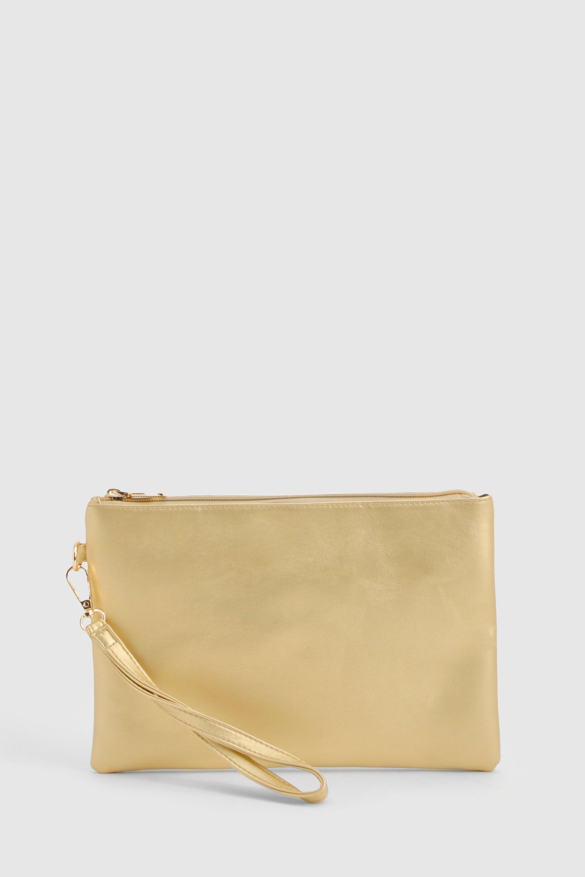 Basic Zip Top Clutch Bag