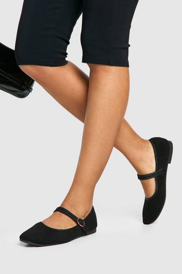 Strap Detail Ballet Flats black