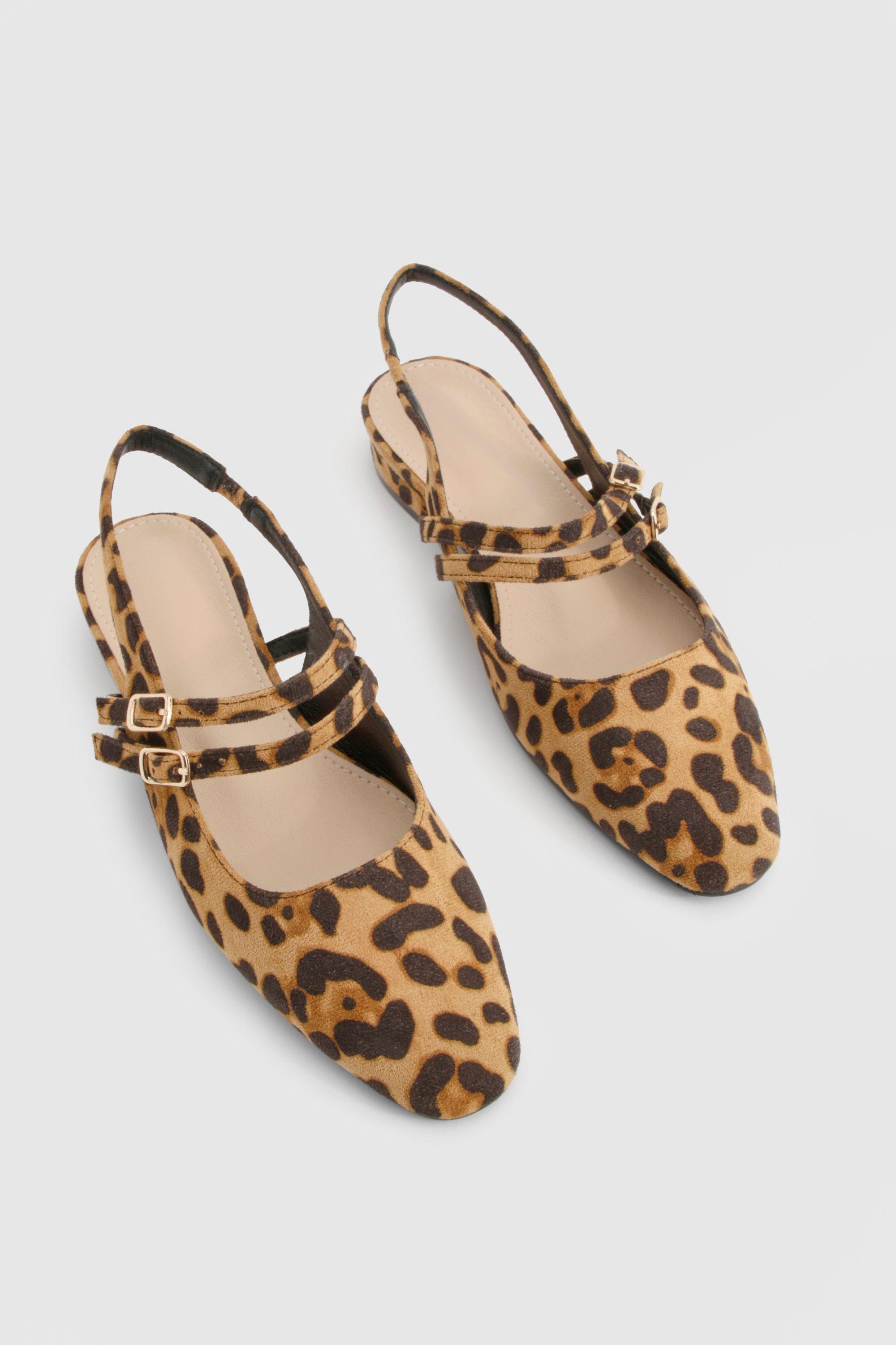 Leopard slingback flats hotsell