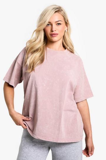 Acid Wash T-shirt mauve