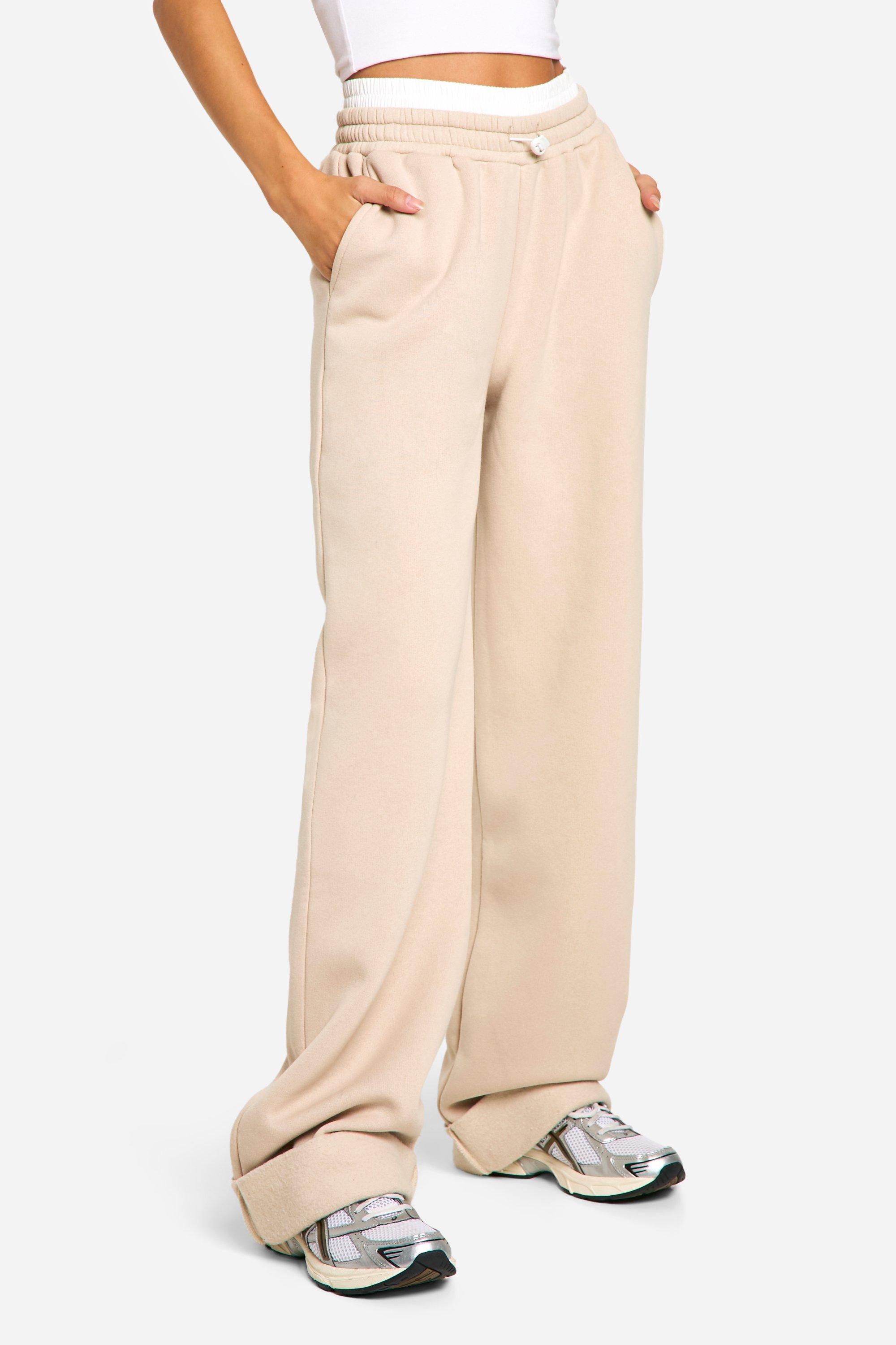 Tall Turn Up Hem Contrast Waistband Jogger