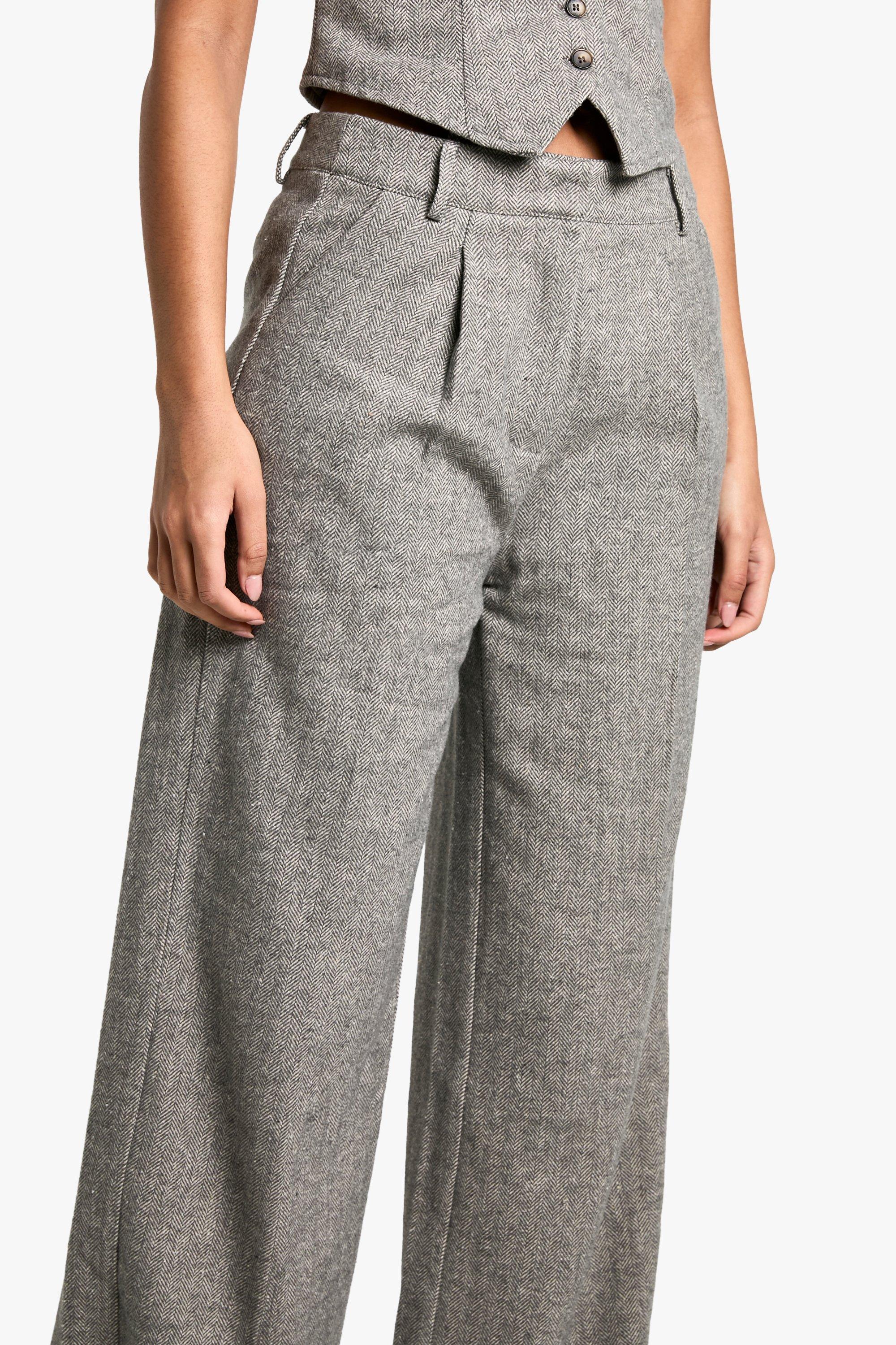 Wool wide leg pants sales