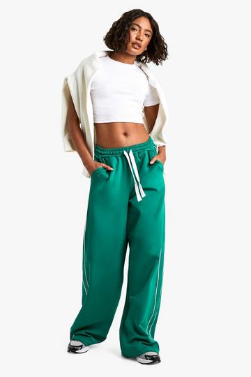 Tall Scuba Side Stripe Wide Leg Joggers green