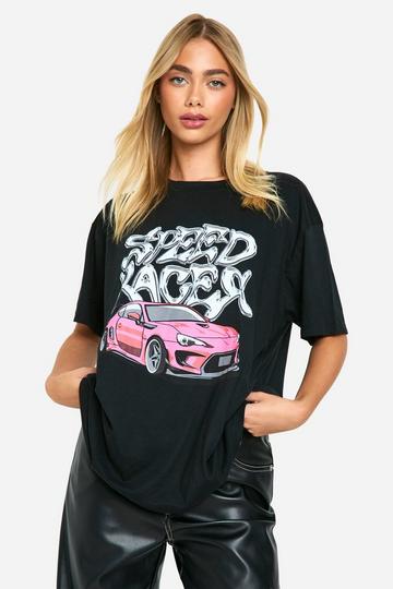 Speed Racer Graphic Oversized T-shirt black