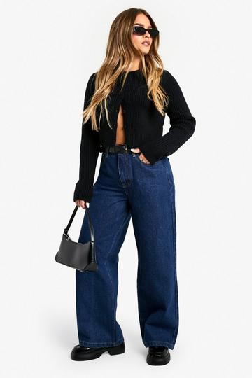 Petite Basic Indigo Wide Leg Jeans indigo