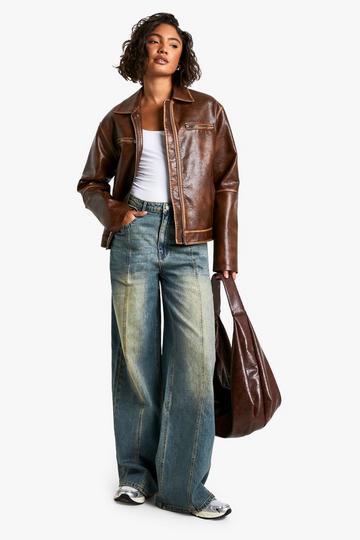 Tall Jeans Met Naaddetail En Rechte Pijpen vintage wash