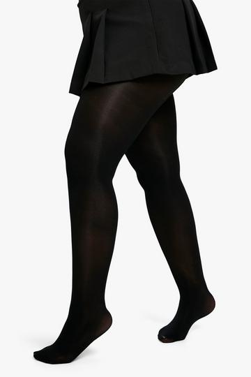 Black Plus 70 denier tummy control tights