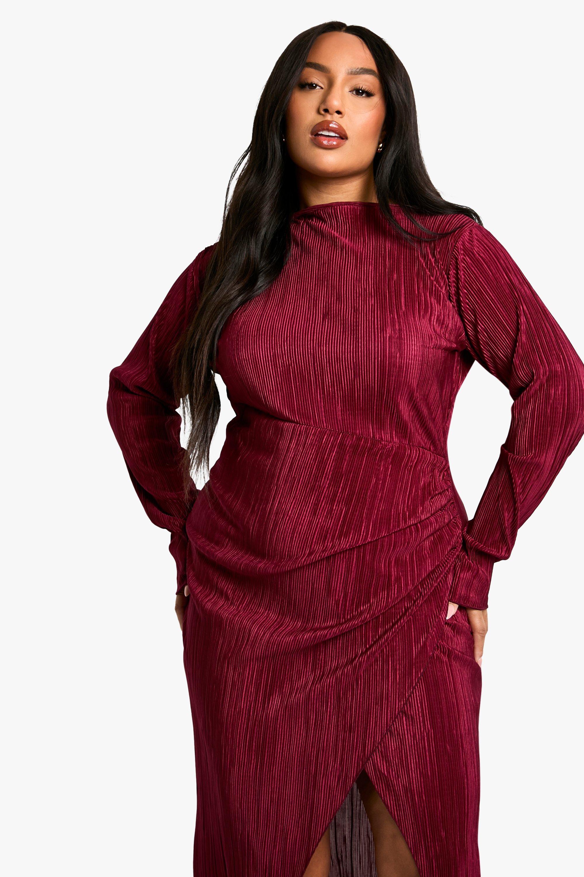 Plissé pleated wrap dress shop