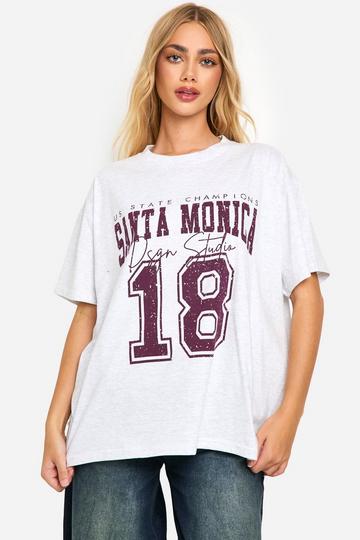 Santa Monica oversized graphic T-Shirt grey