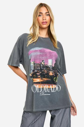 Colorado graphic oversized T-Shirt charcoal