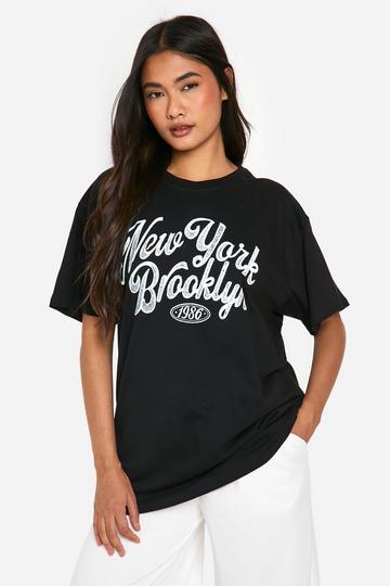 New York Graphic Oversized T-Shirt black