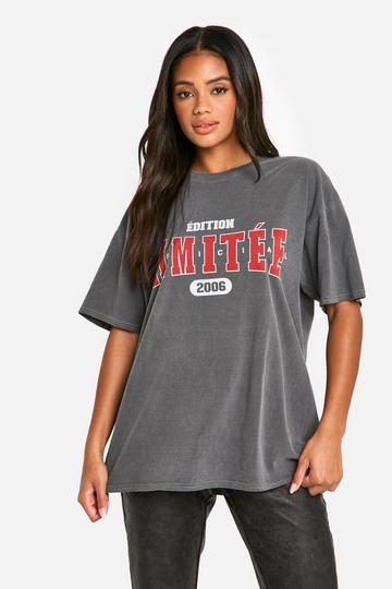 LIMITEE graphic oversized T-Shirt charcoal