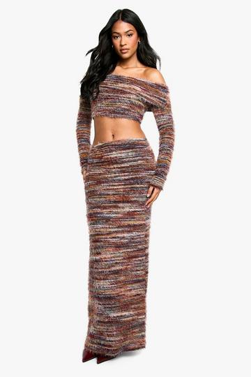 Tall Stripe Knit Maxi Skirt multi