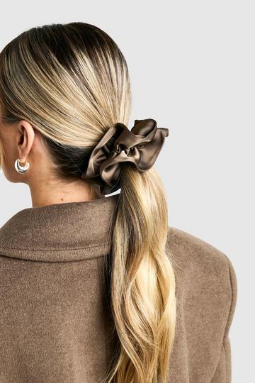 Satin Oversized Scrunchie mocha