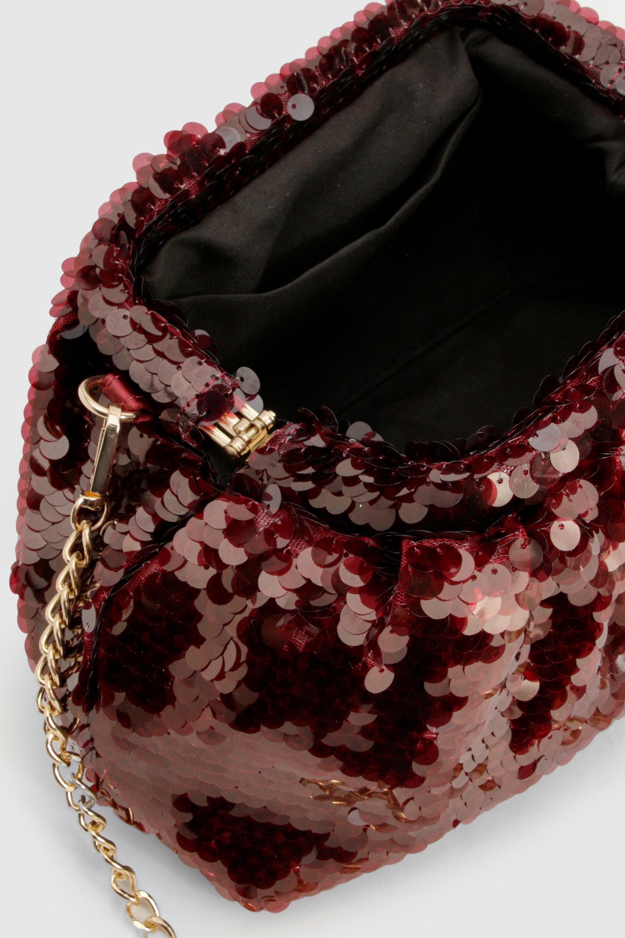 Burgundy clutch sale