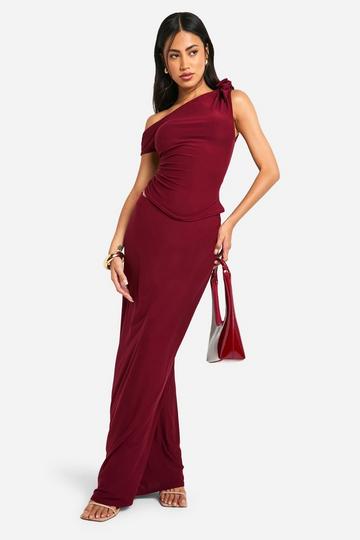 Soft Touch Low Rise Maxi Skirt berry