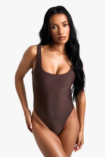 Swimwear Essentials Square Neck Swimsuit chocolate