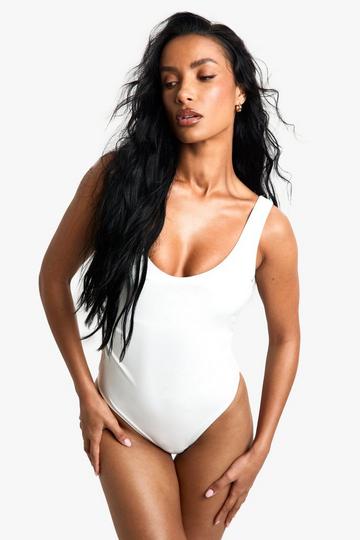 Swimwear Essentials Ruched Tummy Control Swimsuit white