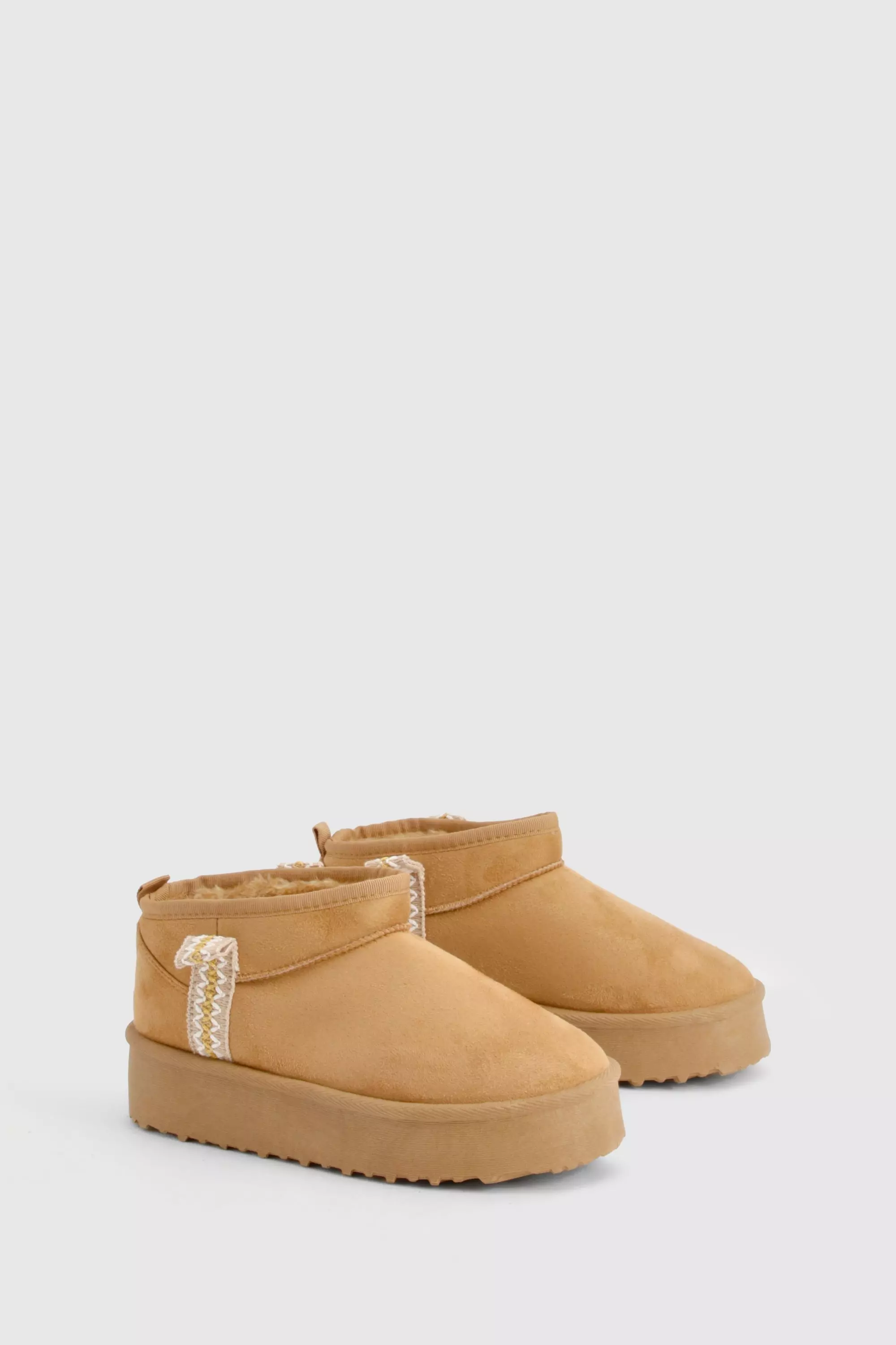 Chestnut Ultra Mini Embroidered Platform Cosy Boots alternative image