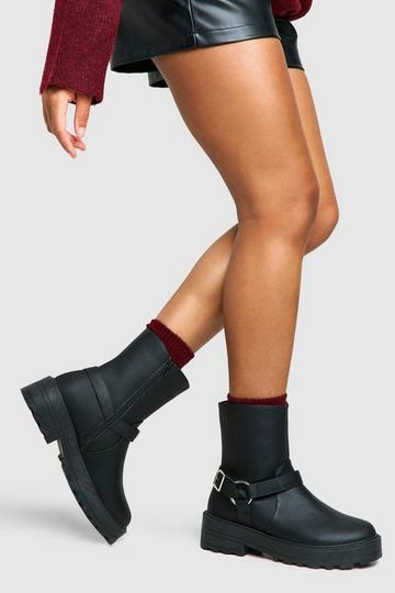 Dikke Kuithoge Biker Boots black