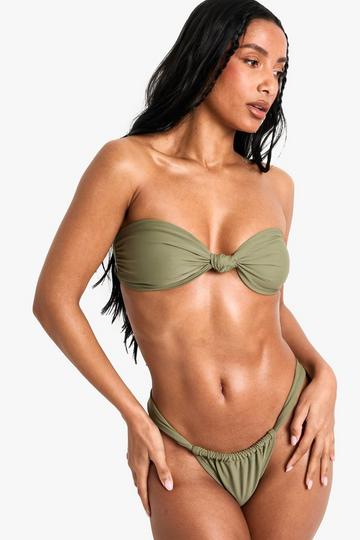 Badmode Essentials Bandeau Bikini Top khaki