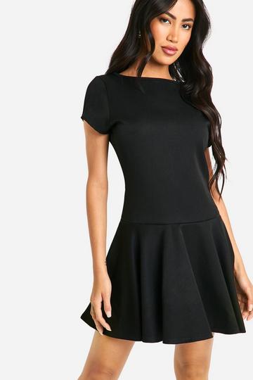 Skater A Line Mini Dress black