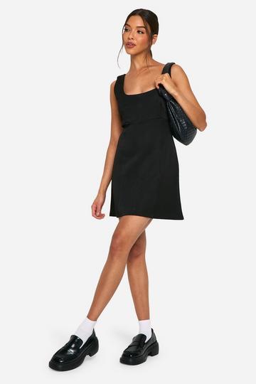 Tailored A Line Mini Dress black