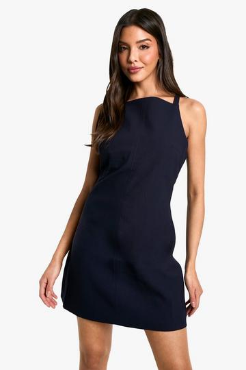 Tailored Shift Dress navy