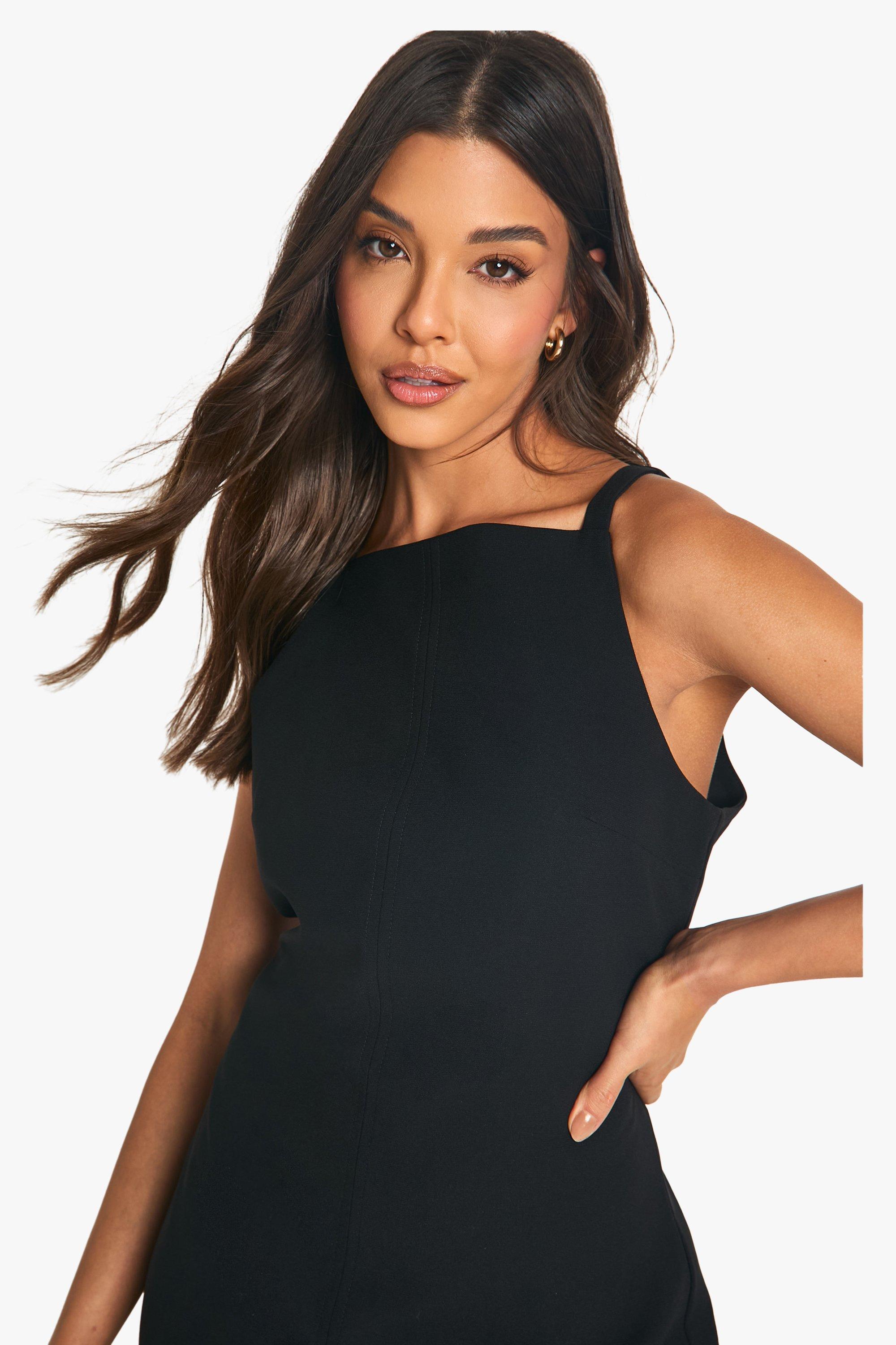 Plain black shift dress uk hotsell